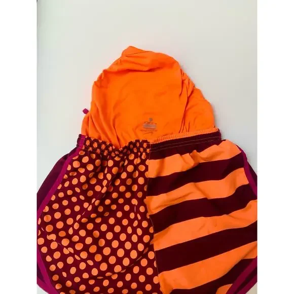 Nike Dri - Fit Purple & Orange Striped & Polka Dot Active Wear Shorts Women's XS - Picture 9 of 11